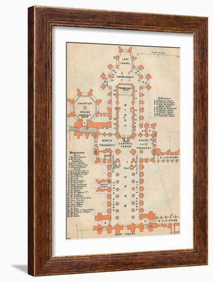 'Wells Cathedral' c20th Century-John Bartholomew-Framed Giclee Print