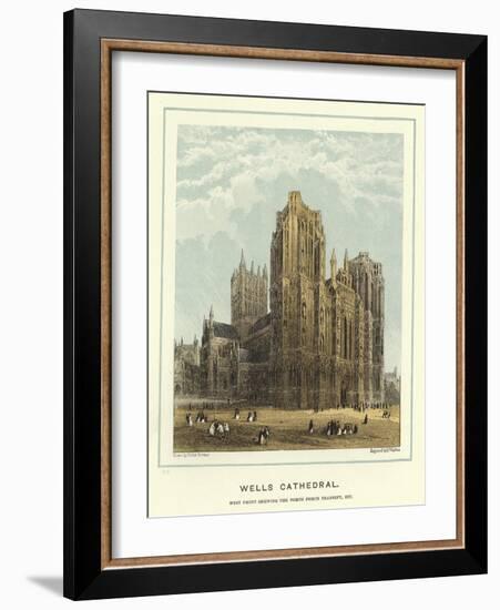 Wells Cathedral, West Front Showing the North Porch Transept, Etc-Hablot Knight Browne-Framed Giclee Print