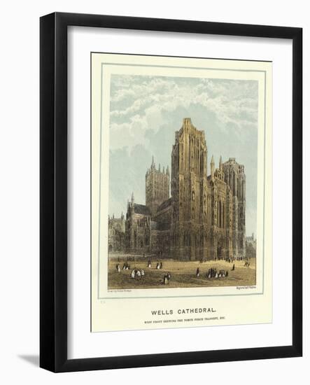 Wells Cathedral, West Front Showing the North Porch Transept, Etc-Hablot Knight Browne-Framed Giclee Print