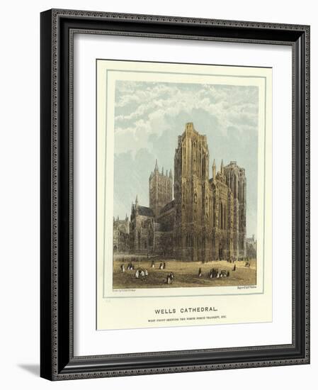 Wells Cathedral, West Front Showing the North Porch Transept, Etc-Hablot Knight Browne-Framed Giclee Print