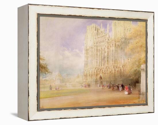 Wells Cathedral-Albert Goodwin-Framed Premier Image Canvas