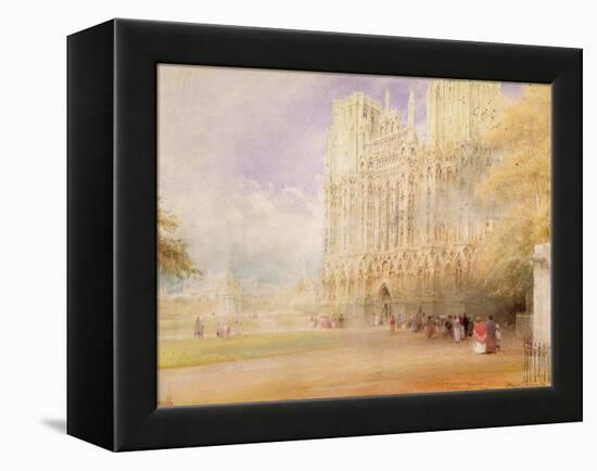 Wells Cathedral-Albert Goodwin-Framed Premier Image Canvas