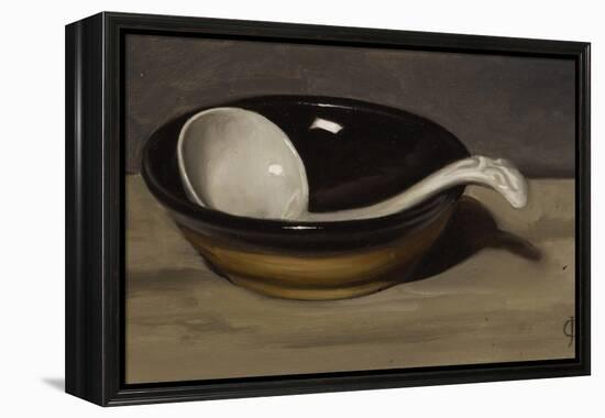 Welsh Bowl and Pottery Spoon-James Gillick-Framed Premier Image Canvas