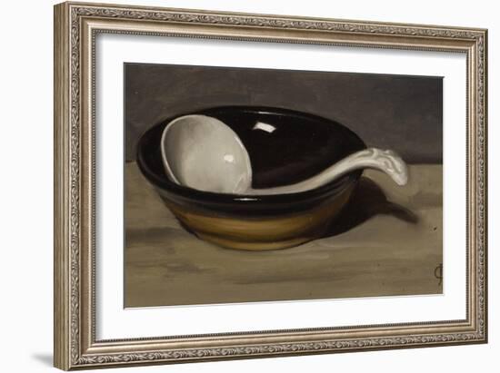 Welsh Bowl and Pottery Spoon-James Gillick-Framed Giclee Print