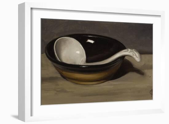 Welsh Bowl and Pottery Spoon-James Gillick-Framed Giclee Print