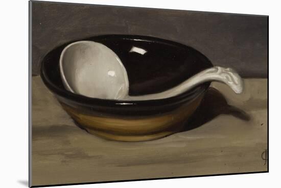 Welsh Bowl and Pottery Spoon-James Gillick-Mounted Giclee Print