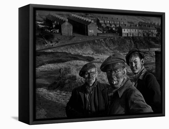 Welsh Coal Miners-null-Framed Premier Image Canvas