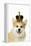 Welsh Corgi Dog Wearing Crown and Pearls-null-Framed Premier Image Canvas