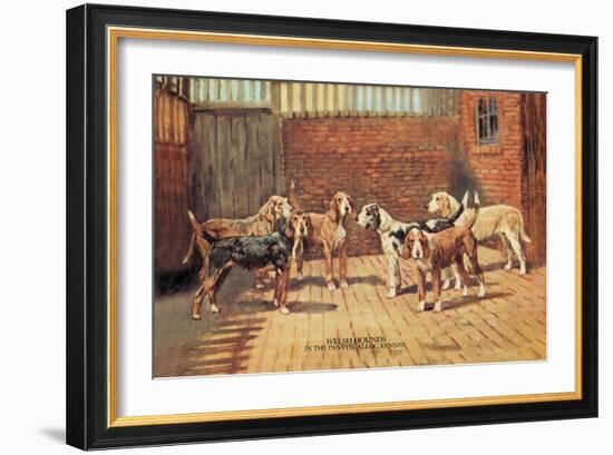 Welsh Hounds-Thomas Ivester Llyod-Framed Art Print