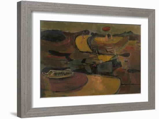 Welsh Landscape with Roads-Graham Sutherland-Framed Giclee Print