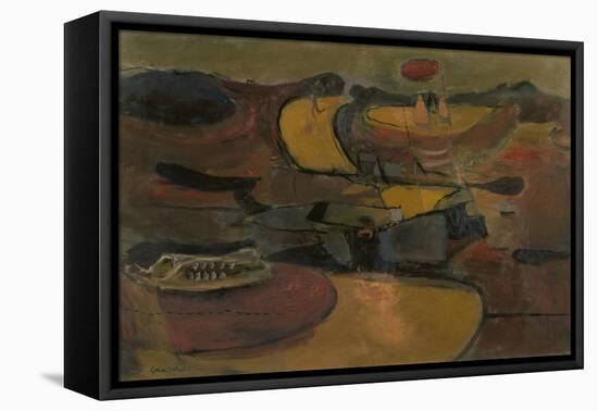 Welsh Landscape with Roads-Graham Sutherland-Framed Premier Image Canvas