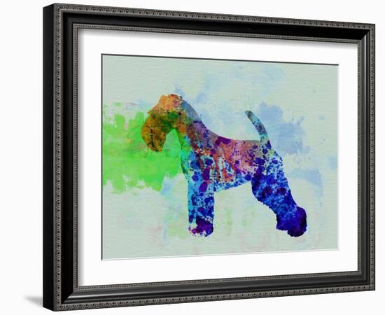 Welsh Terrier Watercolor-NaxArt-Framed Art Print