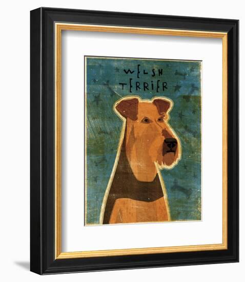 Welsh Terrier-John W^ Golden-Framed Art Print