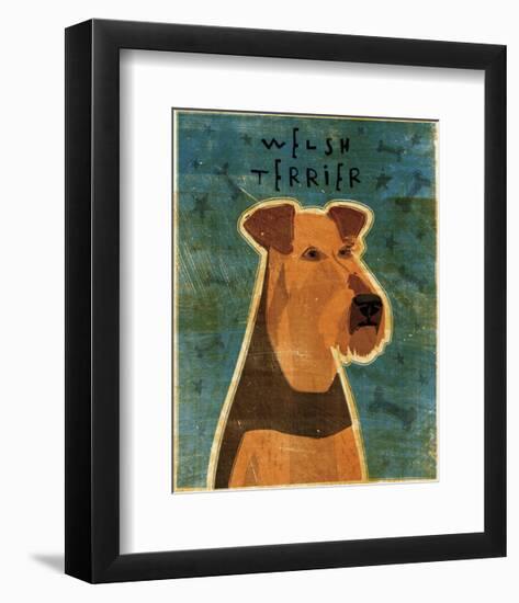 Welsh Terrier-John W^ Golden-Framed Art Print