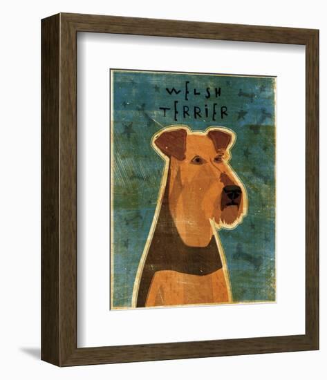 Welsh Terrier-John W^ Golden-Framed Art Print