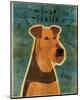 Welsh Terrier-John W^ Golden-Mounted Art Print