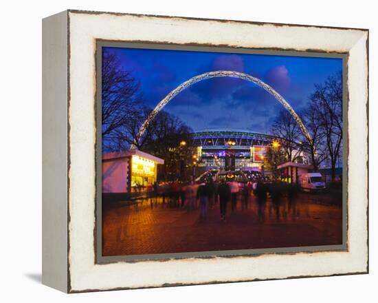 Wembley Stadium with England Supporters Entering the Venue for International Game, London, England,-Mark Chivers-Framed Premier Image Canvas