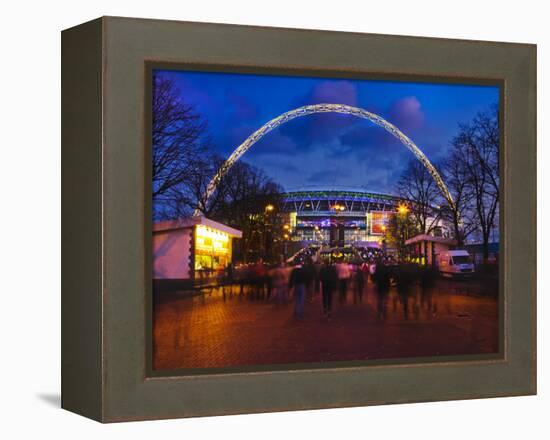 Wembley Stadium with England Supporters Entering the Venue for International Game, London, England,-Mark Chivers-Framed Premier Image Canvas