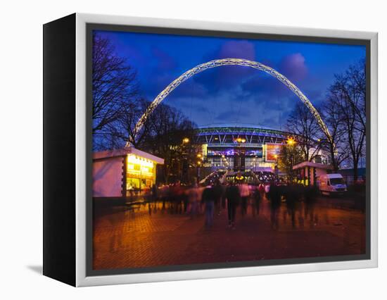 Wembley Stadium with England Supporters Entering the Venue for International Game, London, England,-Mark Chivers-Framed Premier Image Canvas