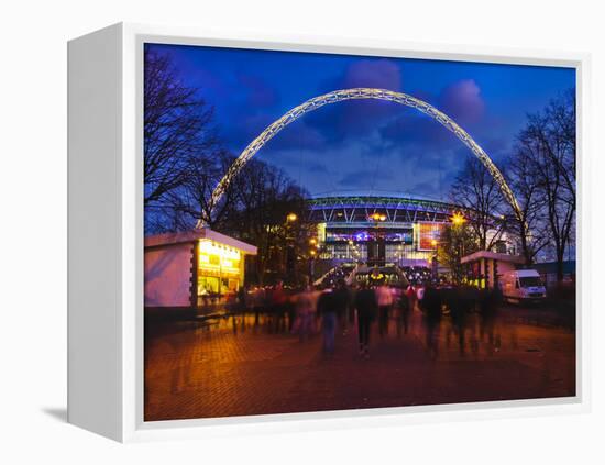 Wembley Stadium with England Supporters Entering the Venue for International Game, London, England,-Mark Chivers-Framed Premier Image Canvas