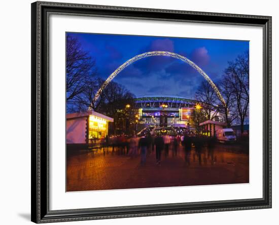 Wembley Stadium with England Supporters Entering the Venue for International Game, London, England,-Mark Chivers-Framed Photographic Print