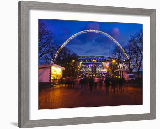 Wembley Stadium with England Supporters Entering the Venue for International Game, London, England,-Mark Chivers-Framed Photographic Print