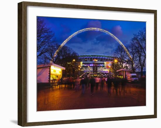 Wembley Stadium with England Supporters Entering the Venue for International Game, London, England,-Mark Chivers-Framed Photographic Print