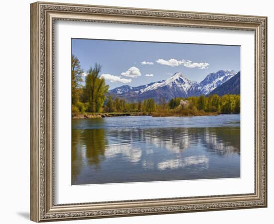 Wenatchee River and Cascade Mountains, Leavenworth, Washington, Usa-Jamie & Judy Wild-Framed Photographic Print