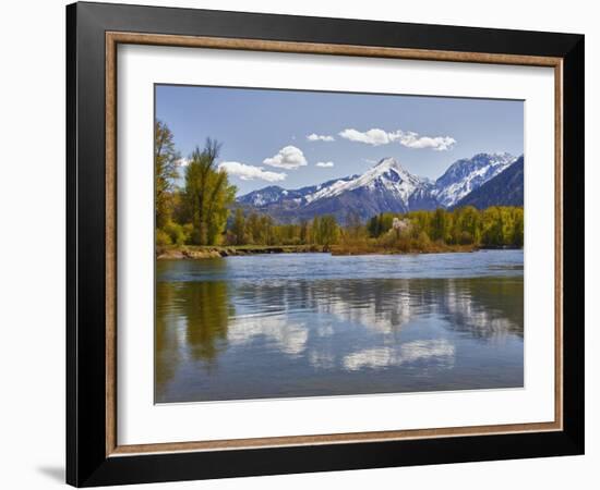 Wenatchee River and Cascade Mountains, Leavenworth, Washington, Usa-Jamie & Judy Wild-Framed Photographic Print