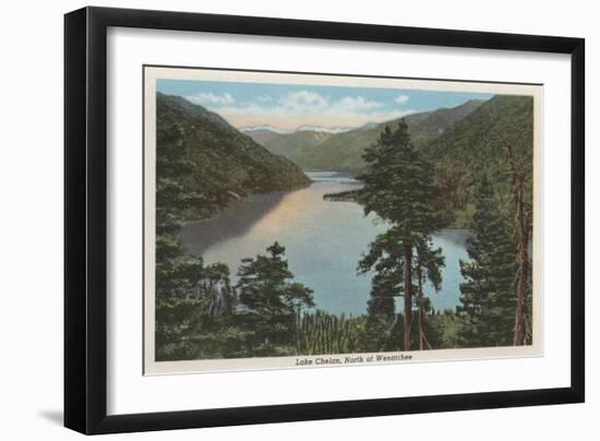 Wenatchee, WA - View of Lake Chelan-Lantern Press-Framed Art Print