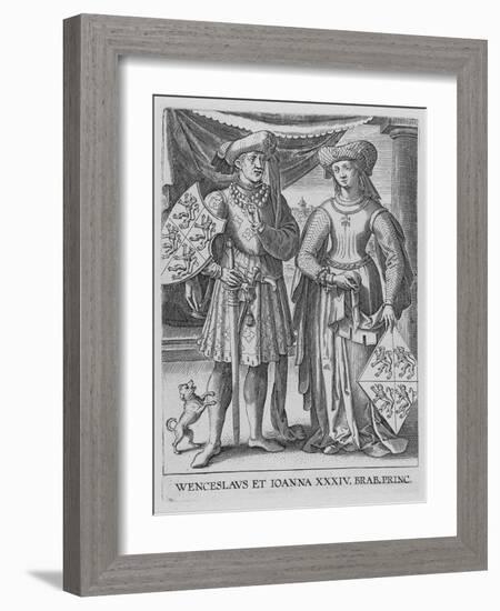 Wenceslaus I, Duke of Luxembourg and Joanna, Duchess of Brabant, Ca. 1600-Philipp Galle-Framed Giclee Print