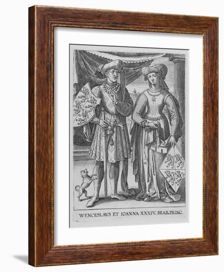 Wenceslaus I, Duke of Luxembourg and Joanna, Duchess of Brabant, Ca. 1600-Philipp Galle-Framed Giclee Print