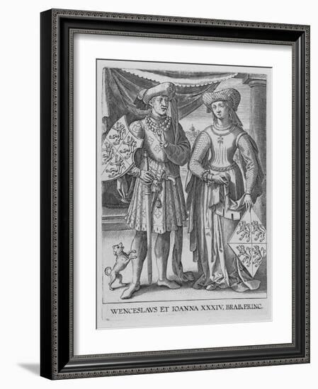 Wenceslaus I, Duke of Luxembourg and Joanna, Duchess of Brabant, Ca. 1600-Philipp Galle-Framed Giclee Print