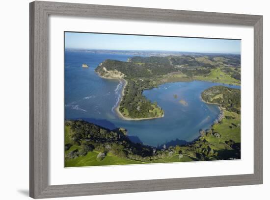 Wenderholm Regional Park and Puhoi River, North Auckland, North Island, New Zealand-David Wall-Framed Photographic Print