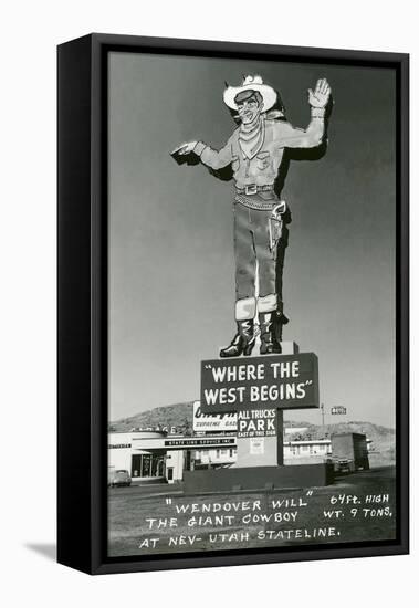 Wendover Will, Giant Cowboy-null-Framed Stretched Canvas