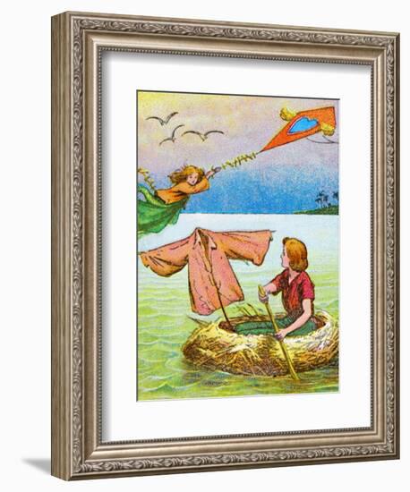 'Wendy and Peter escape', c1905-Unknown-Framed Giclee Print