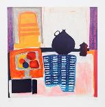Blue Pitcher on Tablecloth-Wendy Chazin-Limited Edition