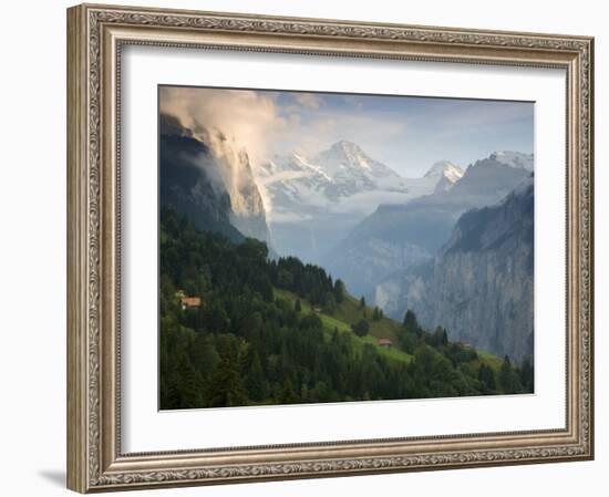 Wengen and Lauterbrunnen Valley, Berner Oberland, Switzerland-Doug Pearson-Framed Photographic Print