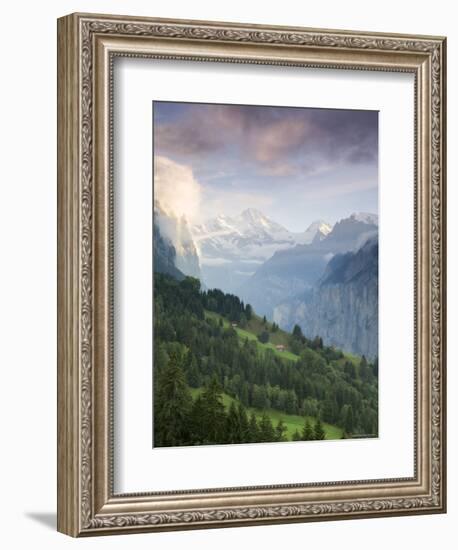 Wengen and Lauterbrunnen Valley, Berner Oberland, Switzerland-Doug Pearson-Framed Photographic Print