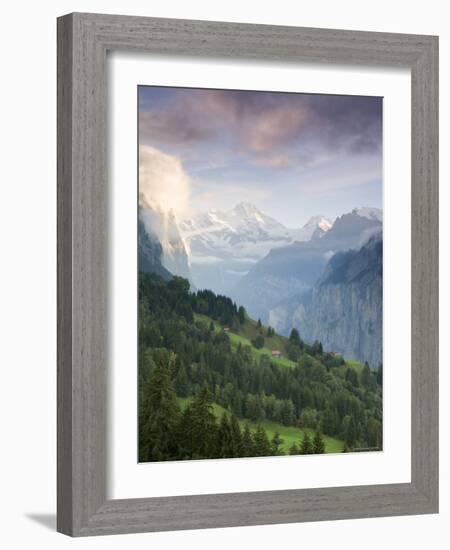 Wengen and Lauterbrunnen Valley, Berner Oberland, Switzerland-Doug Pearson-Framed Photographic Print