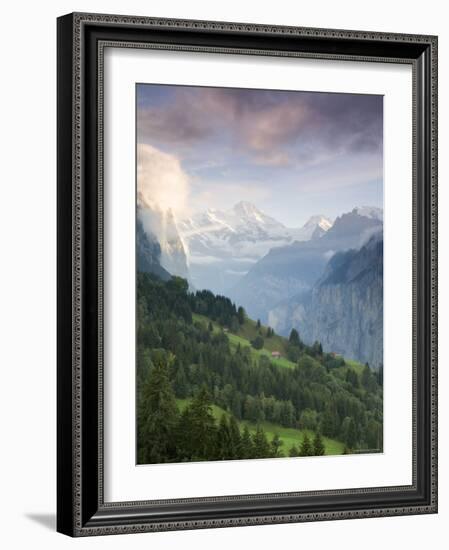 Wengen and Lauterbrunnen Valley, Berner Oberland, Switzerland-Doug Pearson-Framed Photographic Print