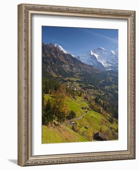 Wengen and Lauterbrunnen Valley, Berner Oberland, Switzerland-Doug Pearson-Framed Photographic Print