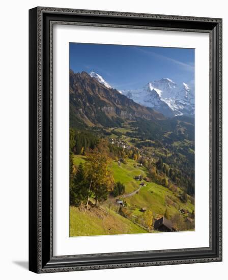 Wengen and Lauterbrunnen Valley, Berner Oberland, Switzerland-Doug Pearson-Framed Photographic Print