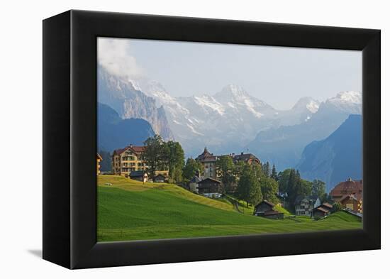 Wengen, Bernese Oberland, Swiss Alps, Switzerland, Europe-Christian Kober-Framed Premier Image Canvas