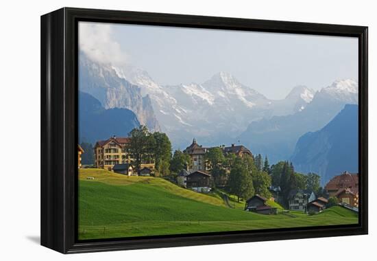 Wengen, Bernese Oberland, Swiss Alps, Switzerland, Europe-Christian Kober-Framed Premier Image Canvas