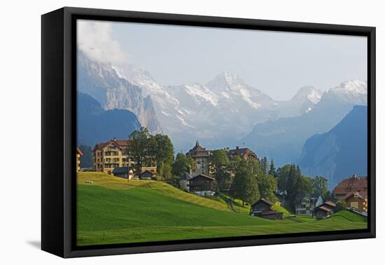 Wengen, Bernese Oberland, Swiss Alps, Switzerland, Europe-Christian Kober-Framed Premier Image Canvas