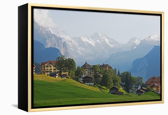 Wengen, Bernese Oberland, Swiss Alps, Switzerland, Europe-Christian Kober-Framed Premier Image Canvas