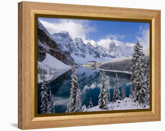 Wenkchemna Peaks and Moraine Lake, Banff National Park, Alberta, Canada-Gavin Hellier-Framed Premier Image Canvas