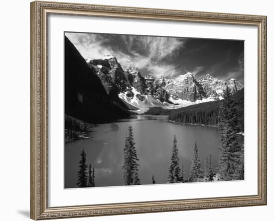 Wenkchemna Peaks Reflected in Moraine Lake, Banff National Park, Alberta, Canada-Adam Jones-Framed Photographic Print