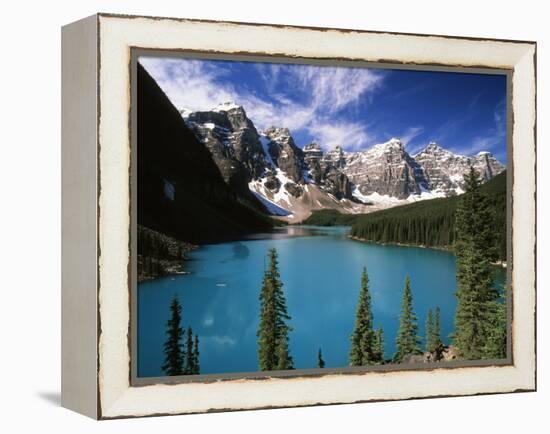 Wenkchemna Peaks Reflected in Moraine Lake, Banff National Park, Alberta, Canada-Adam Jones-Framed Premier Image Canvas